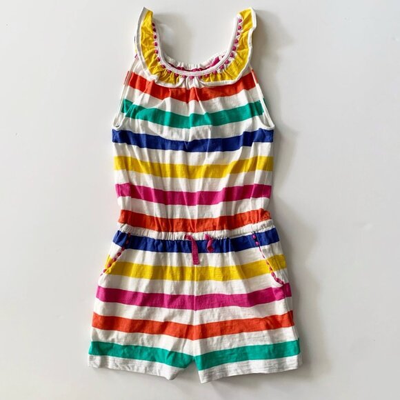 Mini Boden Girl Striped Charlie Pom Jersey Romper 6-7 Years 6-7 years EUC - Picture 1 of 7